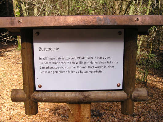 Hier erklärt sich der eigenartige name "Butterdelle".